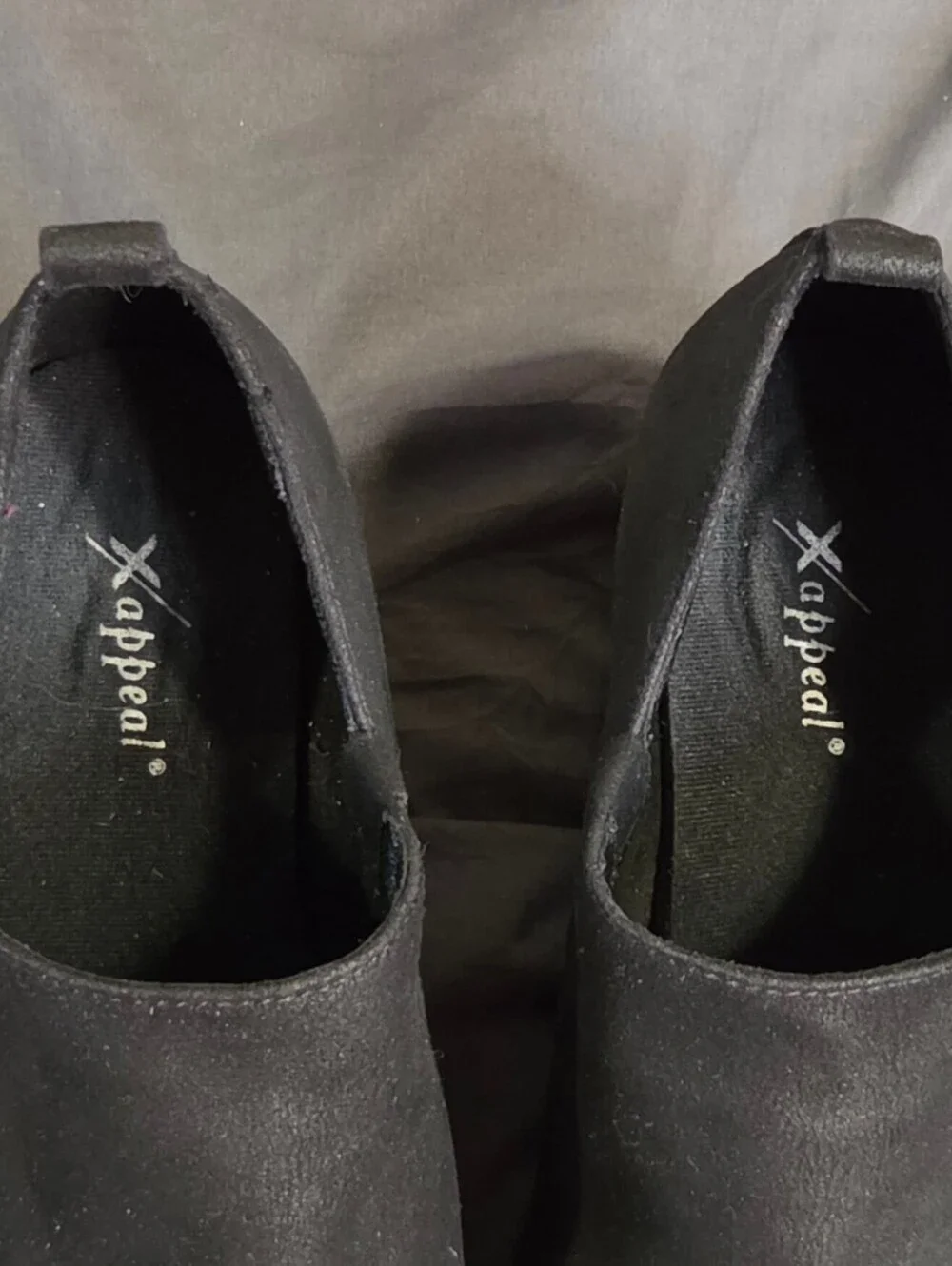 Xappeal Black Ankle Boots with Block Heel sz 9